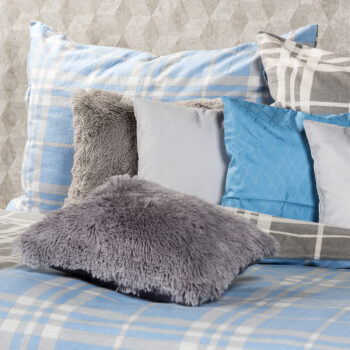 4Home Flanelové obliečky Modrá kocka, 220 x 200 cm, 2 ks 70 x 90 cm