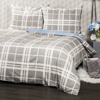 4Home Flanelové obliečky Modrá kocka, 220 x 200 cm, 2 ks 70 x 90 cm