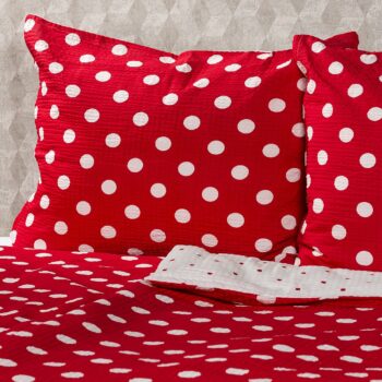 4Home Krepové obliečky Červená bodka, 220 x 200 cm, 2 ks 70 x 90 cm