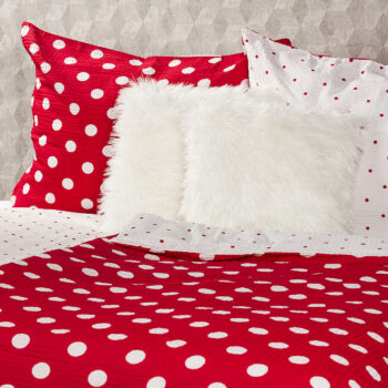 4Home Krepové obliečky Červená bodka, 220 x 200 cm, 2 ks 70 x 90 cm