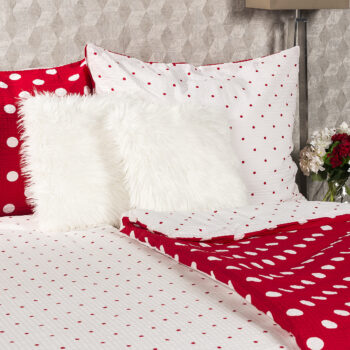 4Home Krepové obliečky Červená bodka, 220 x 200 cm, 2 ks 70 x 90 cm