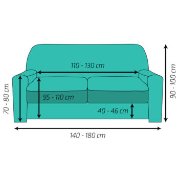 4Home Multielastický poťah na dvojkreslo Comfort béžová, 140 - 180 cm