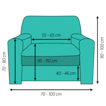 4Home Multielastický poťah na kreslo Comfort bordó, 70 - 110 cm