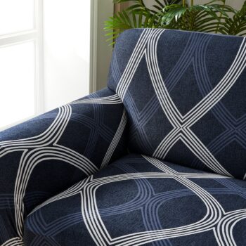 4Home Napínací poťah na dvojkreslo Elegant modrá, 145-185 cm + obliečka na vankúšik zadarmo, 145-185 cm