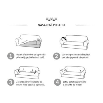 4Home Napínací poťah na dvojkreslo Magic clean tmavosivá, 145 - 185 cm