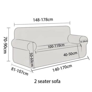4Home Napínací poťah na dvojkreslo Sand, 145 - 185 cm