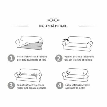 4Home Napínací poťah na sedačku Elegant modrá, 190-230 cm + obliečka na vankúšik zadarmo, 190-230 cm