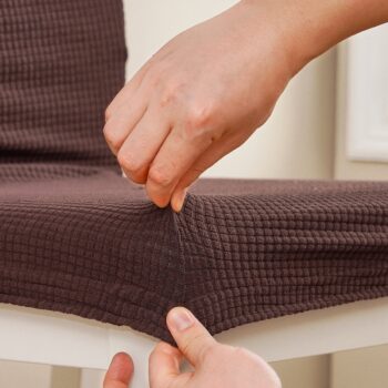 4Home Napínací poťah na stoličku Magic clean tmavohnedá, 45 - 50 cm, sada 2 ks