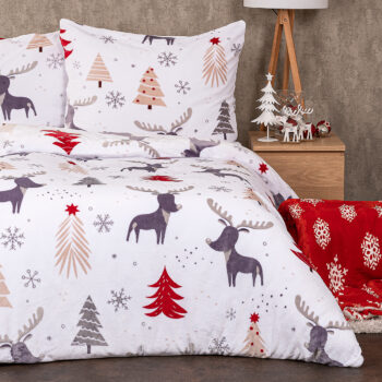 4Home Obliečky Cute reindeer mikroflanel, 140 x 220 cm, 70 x 90 cm