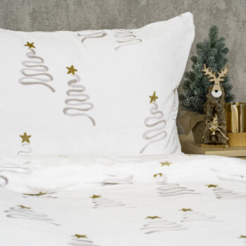 4Home Obliečky mikroflanel Christmas tree, 140 x 220 cm, 70 x 90 cm