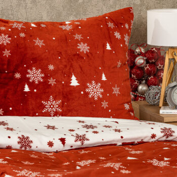 4Home Obliečky mikroflanel Happy winter, 140 x 220 cm, 70 x 90 cm