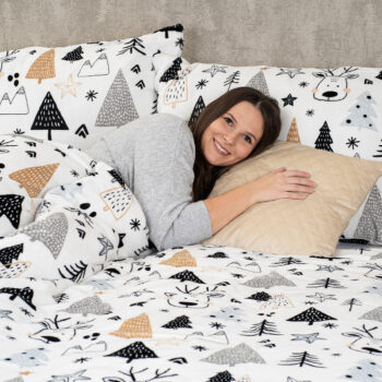 4Home Obliečky mikroflanel Nordic forest, 160 x 200 cm, 70 x 80 cm