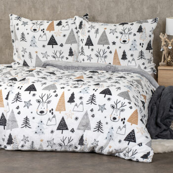 4Home Obliečky mikroflanel Nordic forest, 160 x 200 cm, 70 x 80 cm