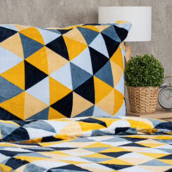 4Home Obliečky mikroflanel Scandi triangle, 140 x 200 cm, 70 x 90 cm