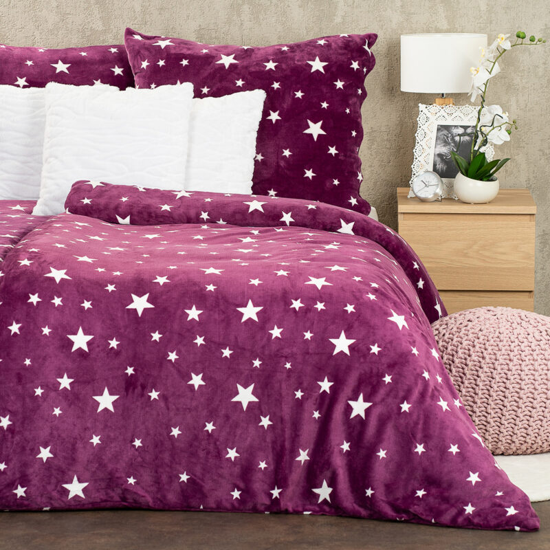 4Home Povlečení mikroflanel Stars violet, 140 x 220 cm, 70 x 90 cm 4Home Povlečení mikroflanel Stars violet, 140 x 220 cm, 70 x 90 cm
