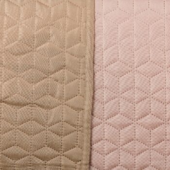 4Home Prehoz na posteľ Doubleface béžová/ružová, 220 x 240 cm, 2x 40 x 40 cm