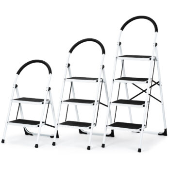 4Home Skladacie oceľové schodíky Steps, 3 stupne, 3 stupne