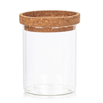 4Home Sklenená dóza na potraviny s vekom Cork, 650 ml, 650 ml