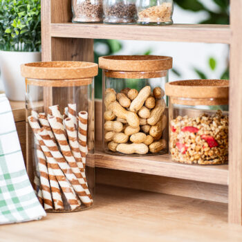 4Home Sklenená dóza na potraviny s vekom Cork, 650 ml, 650 ml