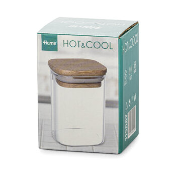 4Home Sklenená dóza na potraviny s viečkom Bamboo, 170 ml, 170 ml