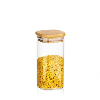 4Home Sklenená dóza na potraviny s viečkom Bamboo, 300 ml, 300 ml