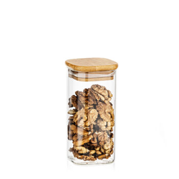 4Home Sklenená dóza na potraviny s viečkom Bamboo, 300 ml, 300 ml