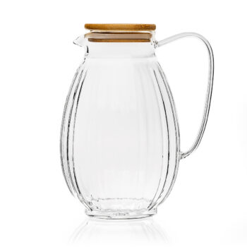 4Home Sklenený džbán Hot&Cool Juicy s bambusovým viečkom, 1,5 l
