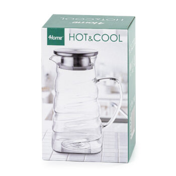 4Home Sklenený džbán Wave Hot&Cool, 1,2 ll
