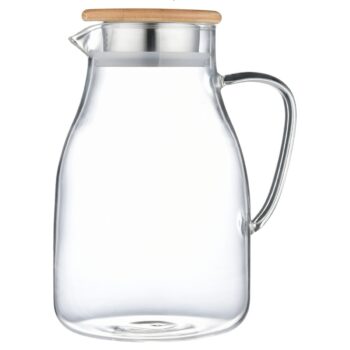 4Home Sklenený džbán s viečkom Bamboo Hot&Cool, 1,7 l