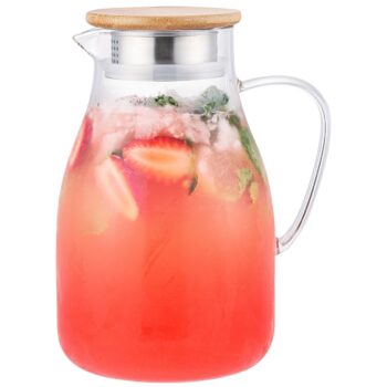 4Home Sklenený džbán s viečkom Bamboo Hot&Cool, 1,7 l