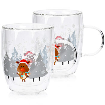 4Home Termo pohár Mug Reindeer Hot&Cool 270 ml, 2 ks