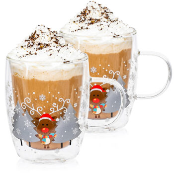 4Home Termo pohár Mug Reindeer Hot&Cool 270 ml, 2 ks