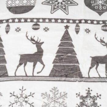 4Home Vianočné obliečky mikroflanel Christmas time sivá, 140 x 220 cm, 70 x 90 cm