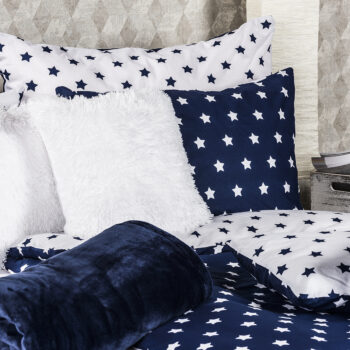 4Home bavlnené obliečky Stars Navy blue, 220 x 200 cm, 2 ks 70 x 90 cm
