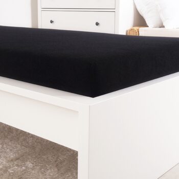 4Home froté prestieradlo Premium čierna, 90 x 200 cm