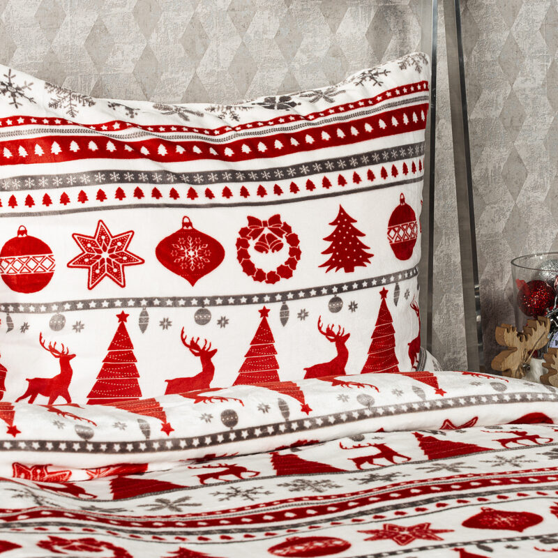 4Home obliečky mikroflanel Christmas Time červená, 140 x 220 cm, 70 x 90 cm 4Home obliečky mikroflanel Christmas Time červená, 140 x 220 cm, 70 x 90 cm