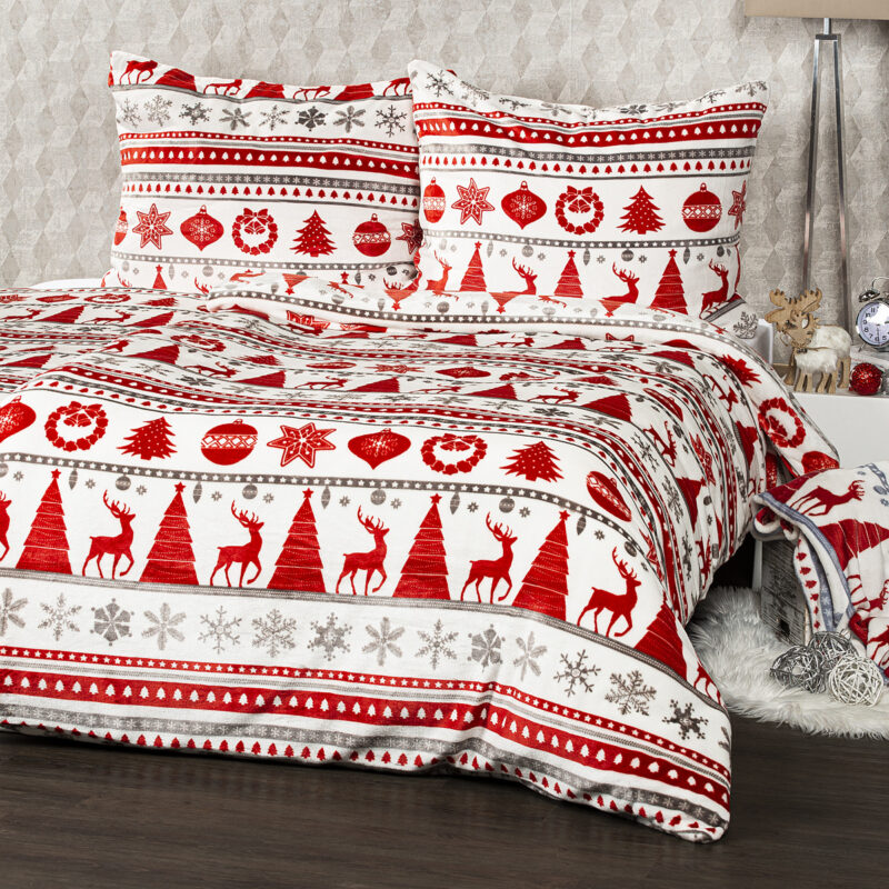 4Home obliečky mikroflanel Christmas Time červená, 140 x 220 cm, 70 x 90 cm 4Home obliečky mikroflanel Christmas Time červená, 140 x 220 cm, 70 x 90 cm