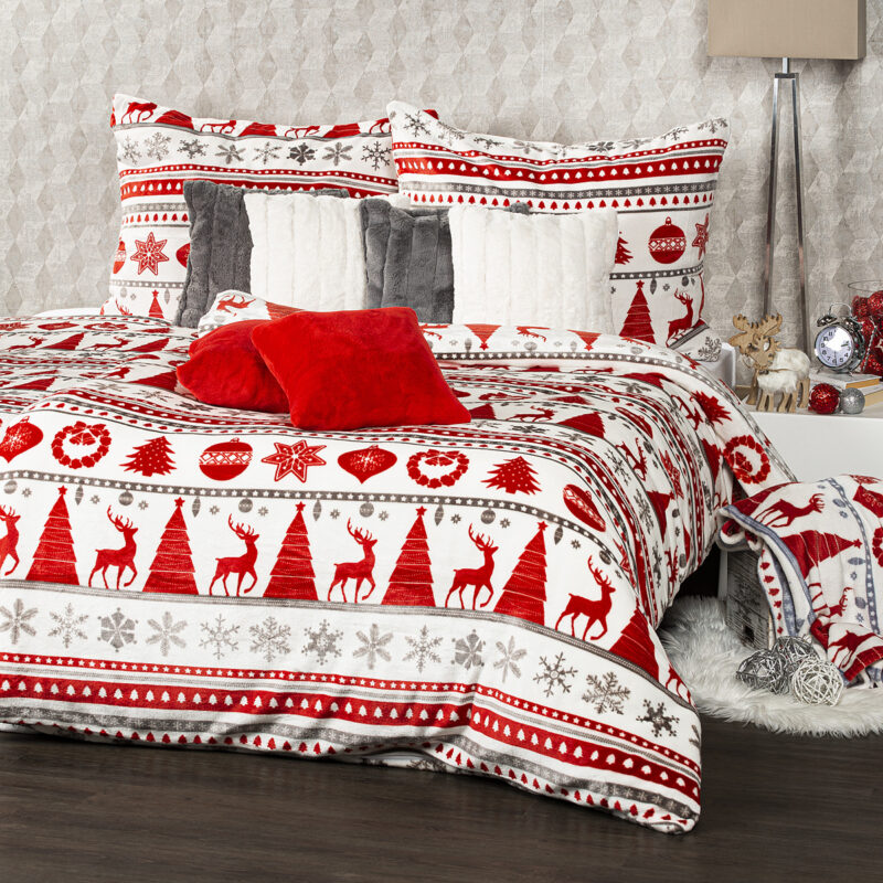 4Home obliečky mikroflanel Christmas Time červená, 140 x 220 cm, 70 x 90 cm 4Home obliečky mikroflanel Christmas Time červená, 140 x 220 cm, 70 x 90 cm