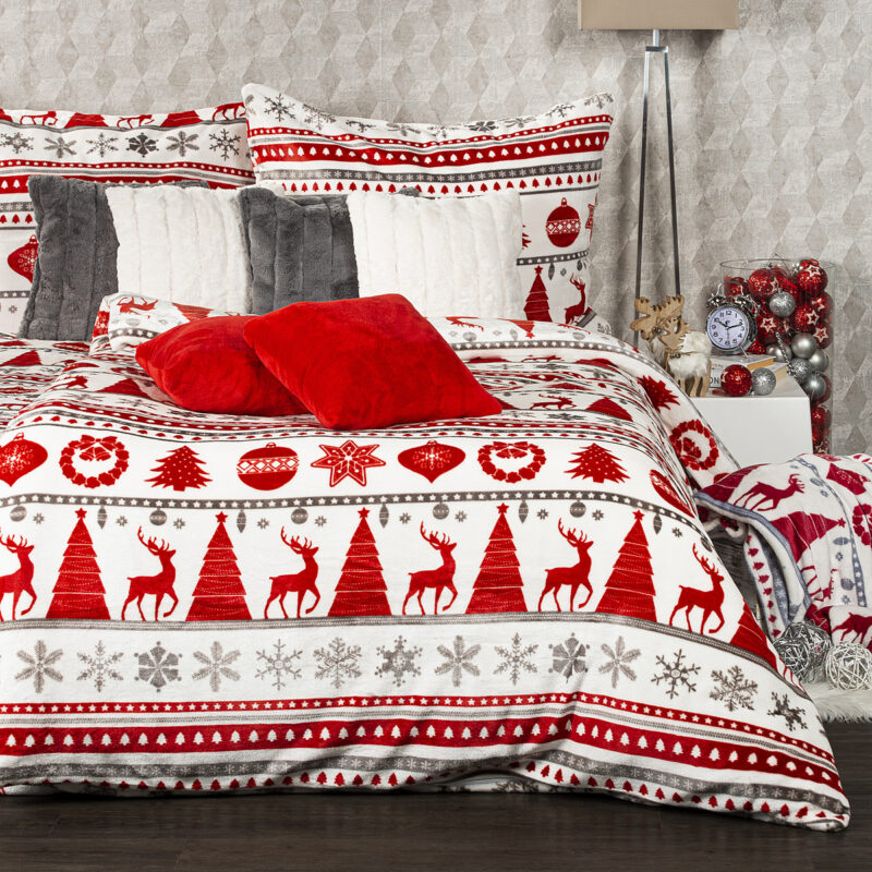 4Home obliečky mikroflanel Christmas Time červená, 140 x 220 cm, 70 x 90 cm 4Home obliečky mikroflanel Christmas Time červená, 140 x 220 cm, 70 x 90 cm