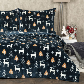 4Home obliečky mikroflanel Nordic Deer, 140 x 220 cm, 70 x 90 cm