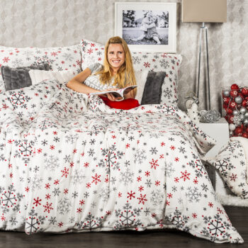 4Home obliečky mikroflanel Snowflakes, 160 x 200 cm, 70 x 80 cm
