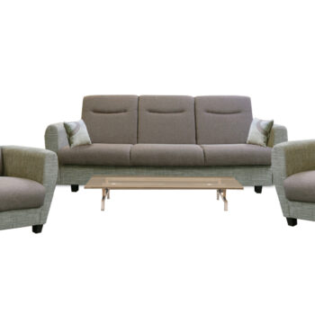 Moderná trojsedačka MILO je praktická rozkladacia pohovka, ktorá poskytuje dostatok miesta pre pohodlné príležitostné spanie. Spacia plocha má rozmery 190x122 cm. Jadro tvorí kombinácia pružín a molitanu, ktoré poskytujú príjemné sedenie. Korpus je čalúnený svetlohnedým melírovaným šenilom…