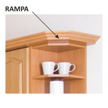 Rampa MDF KLASIK je určená na rohovú skrinku GN-60, ktorú možno dokúpiť k sektorovej kuchynskej linke Klasik.