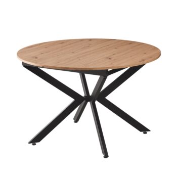 Rozkladací jedálenský stôl Abero Typ 2 v elegantnom prevedení dub artisan a čierna je ideálnym riešením pre moderné interiéry. Tento stôl, navrhnutý značkou KONDELA, kombinuje funkčnosť s estetickým vzhľadom, čo ho robí skvelou voľbou pre každú domácnosť.