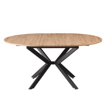KONDELA Abero Typ 2 rozkladací jedálenský stôl dub artisan / čierna - Image 3