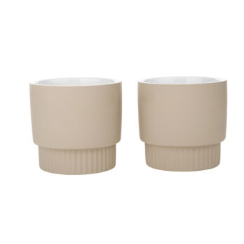 KONDELA Abrio hlinený kvetináč (2 ks) béžová – Obrázok 11