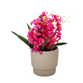 KONDELA Abrio hlinený kvetináč (2 ks) béžová – Obrázok 5