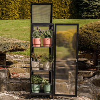 KONDELA Abrio hlinený kvetináč (2 ks) ružová – Obrázok 2