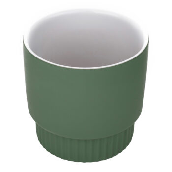 KONDELA Abrio hlinený kvetináč (2 ks) zelená – Obrázok 11