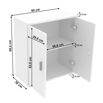 Dvojdverová komoda Adeli Typ 1 v elegantnej bielej farbe je ideálnym riešením pre tých, ktorí hľadajú praktický a moderný nábytok do svojho interiéru. Táto komoda je vyrobená z kvalitného aglomerovaného materiálu, konkrétne laminovanej DTD, čo zaručuje jej dlhú životnosť…